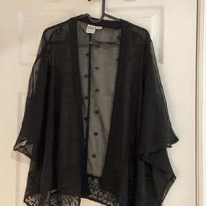 Black mesh cardigan